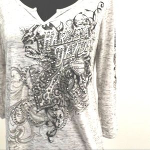 White Long Sleeve Harley-Davidson Top